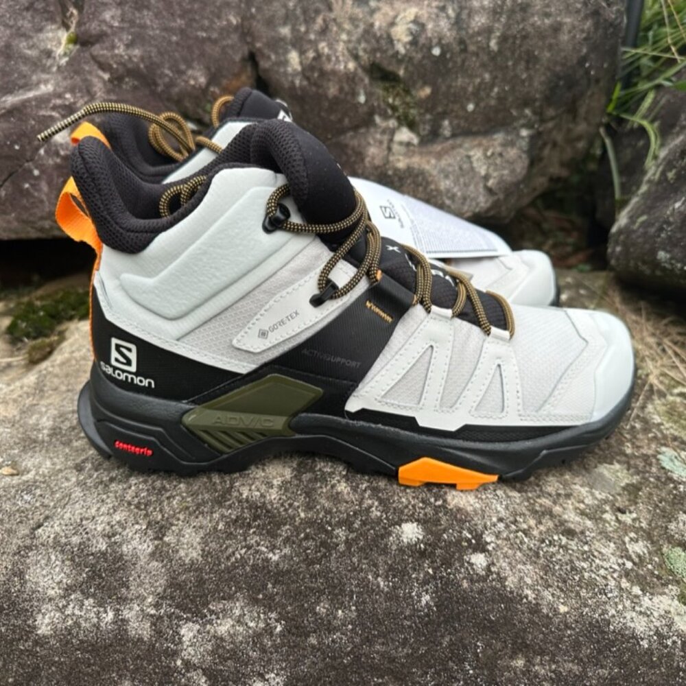 Salomon X Ultra 4 Mid GTX Men's Size 8.5 Lunar Rock/Magnet Butterscotch - Picture 4 of 4